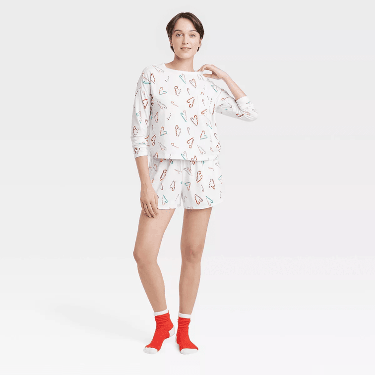 Women's Size Medium 3pc Socks and Pajama Set - Colsie™