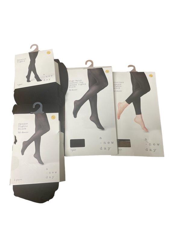 Set of 4 Womens Size S/M Fashion Tights (open packages)