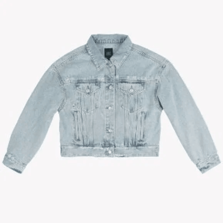 Wild Fable Womens Size XXL Cropped Denim Trucker Jacket