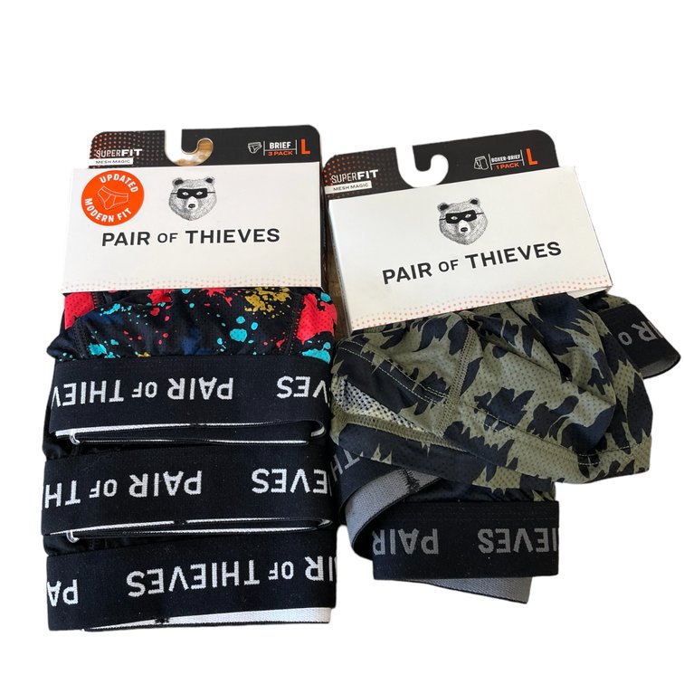 Size Large Pair of Thieves Men's Boxer Briefs 4 Pairs 