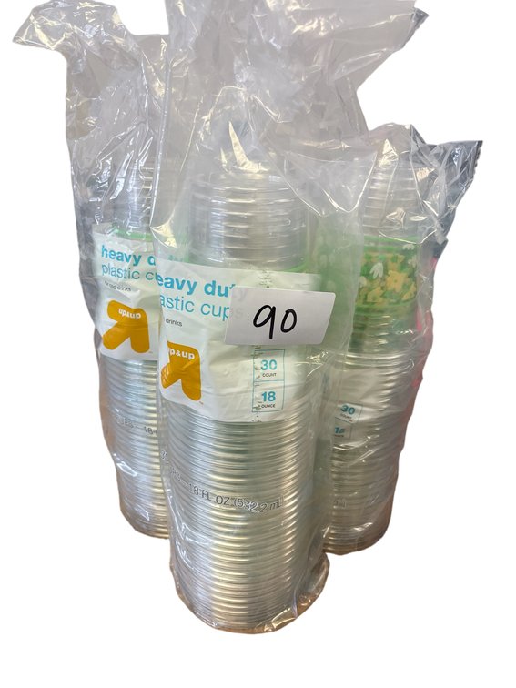 4 sets of heavy duty plastic cups