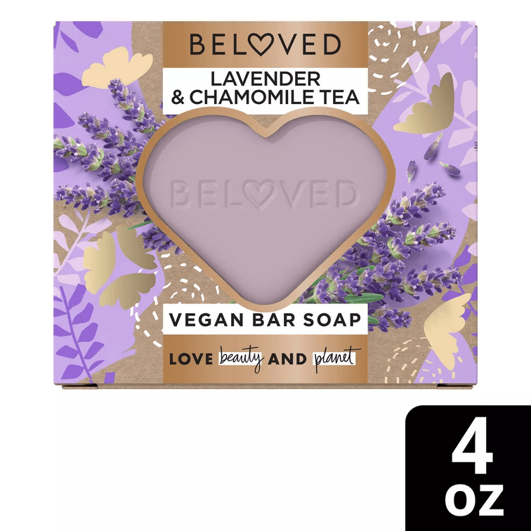 Set of 3 Beloved Lavender & Chamomile Tea Vegan Bar Soap - 4oz