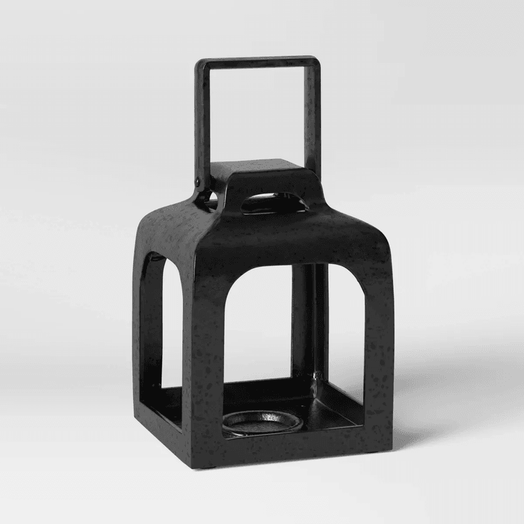 (Set of 6) 6.5"x5" Tealight Aluminum Lantern Candle Holder Black - Smith & Hawken™