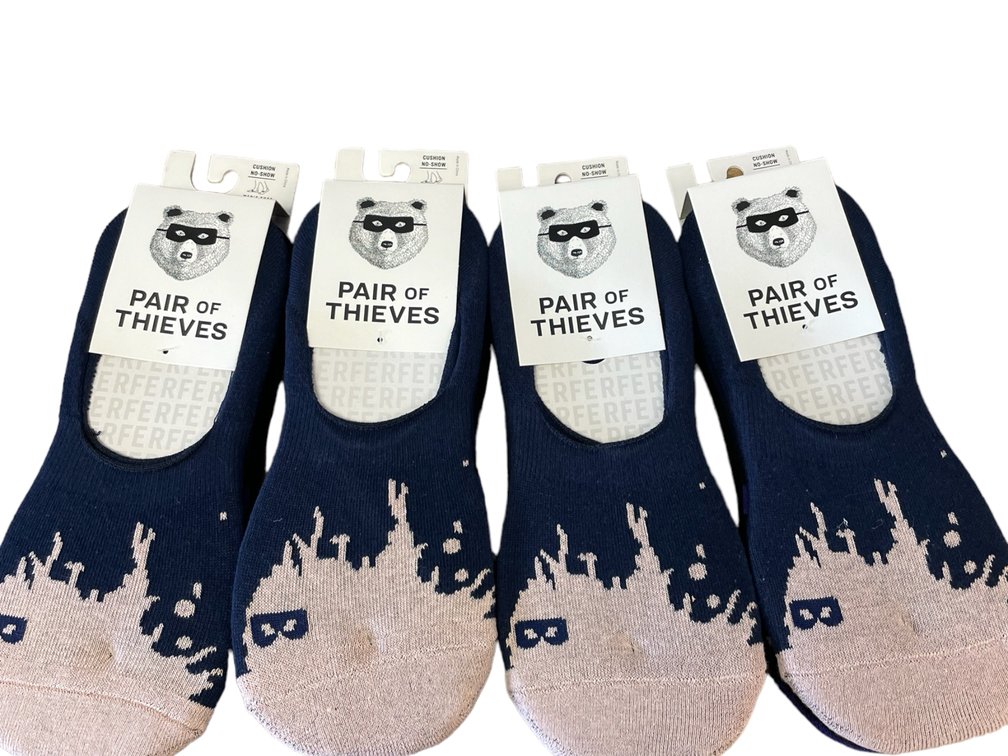 4 Packs of Pair of Thieves Cushion no show Socks (mens size 6-12)(3 pairs per pack)