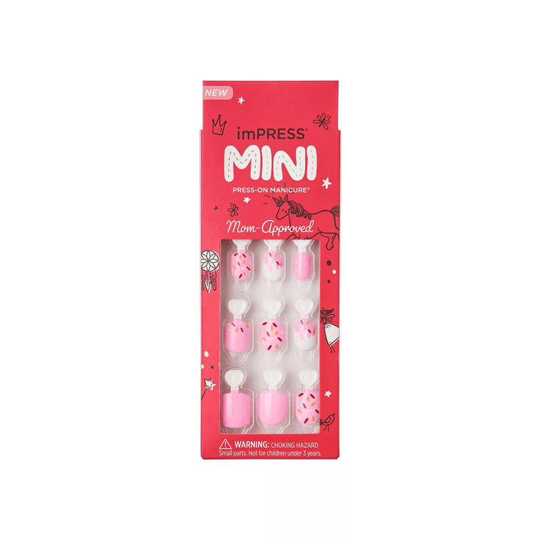 3 Packs of imPRESS Press-On Manicure Mini Press-On Nails for Kids - Super Duper - 21ct