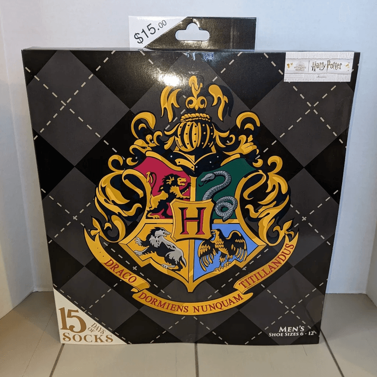 Harry Potter Advent Calendar 15 Days of Socks Men's Size 6-12