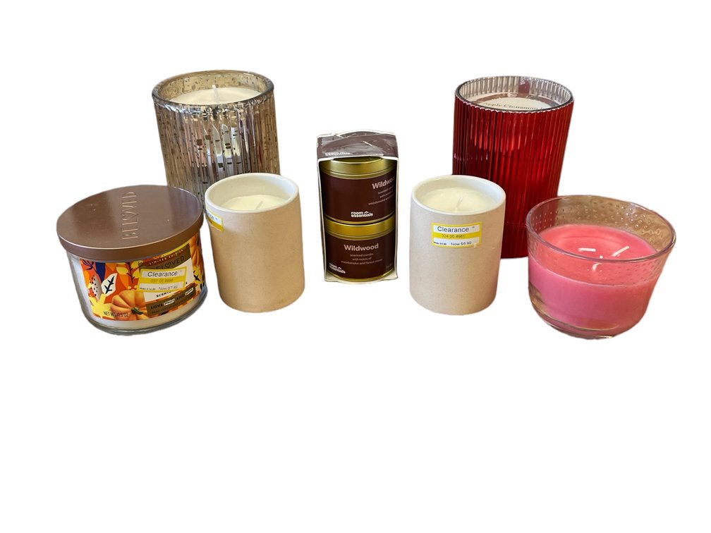 Set of 7 Candles Various Size and Types