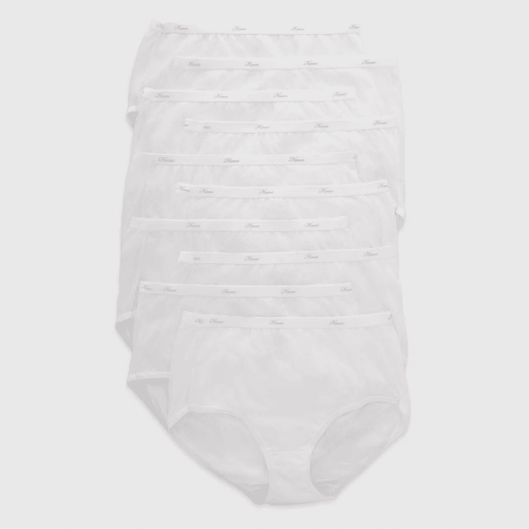 Set of 17 Pairs Size 8/XL Hanes Women's Briefs Underwear - White