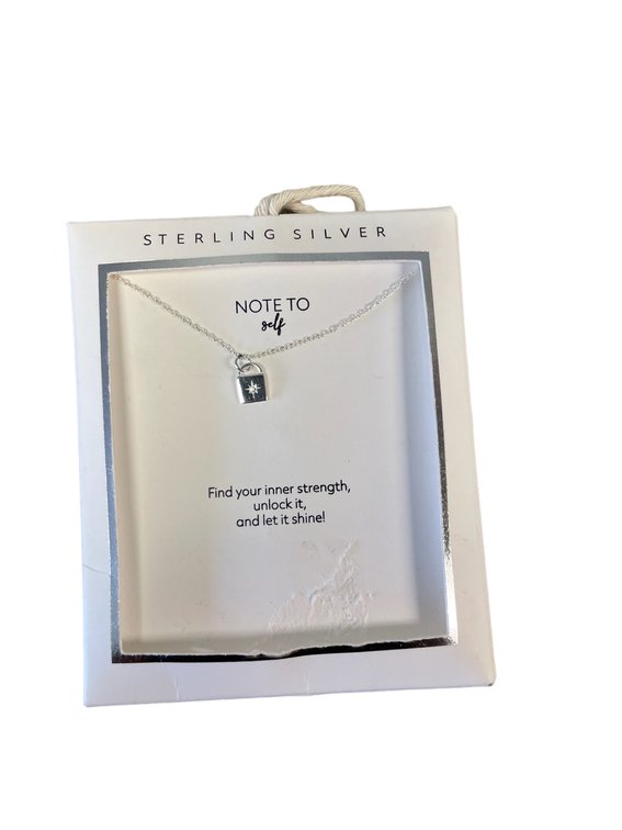 Sterling Silver Note To Self Necklace 