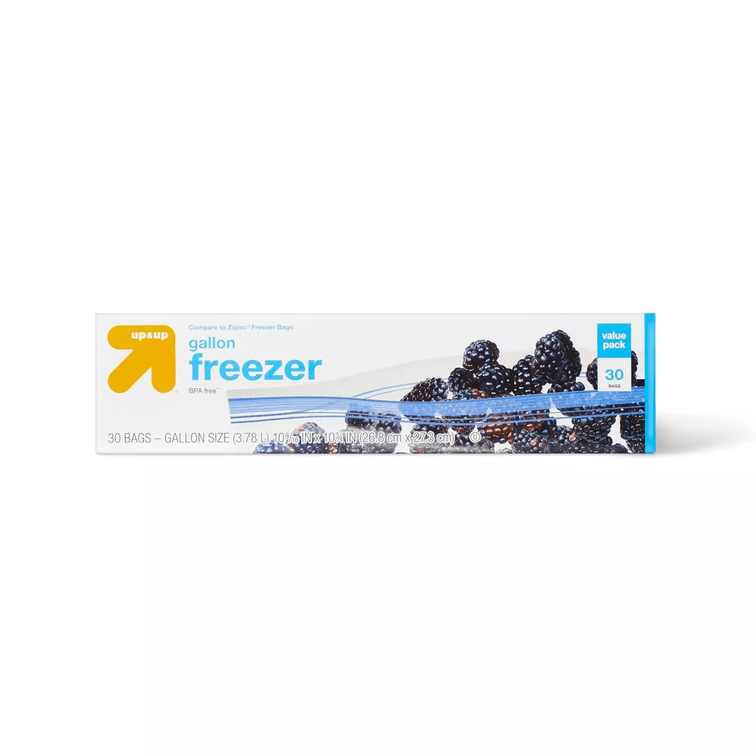 Set of 3 Gallon Freezer Storage Bags - up & up™ (box damage)