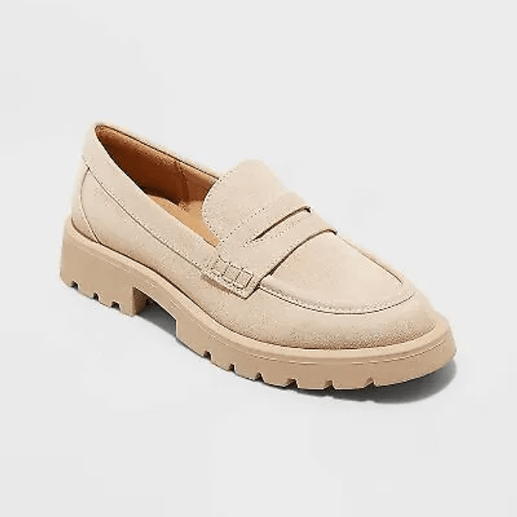 Women's Size 8 Archie Loafer Flats - A New Day Taupe