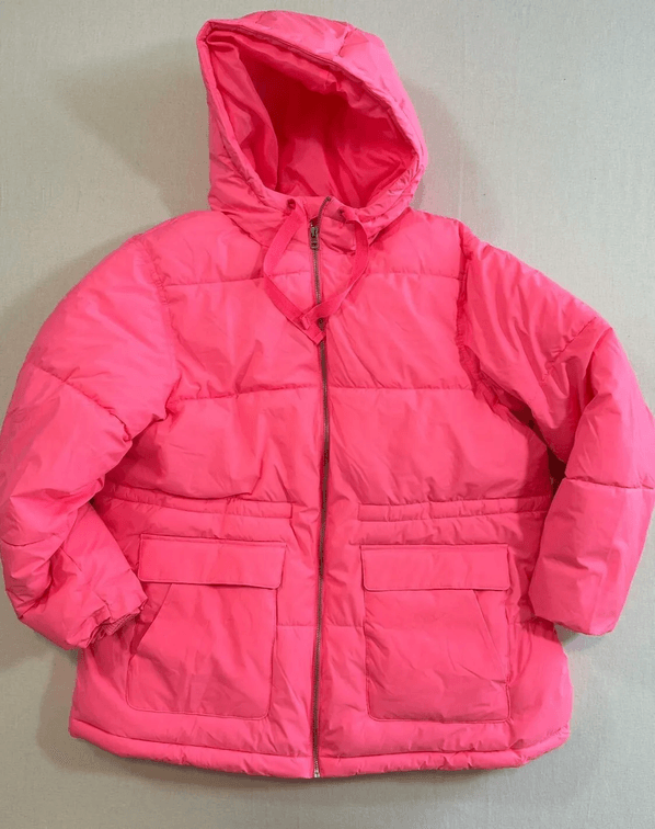 Universal Thread Women's Size Small Jacker Puffer Front Full Length hooded Pink 