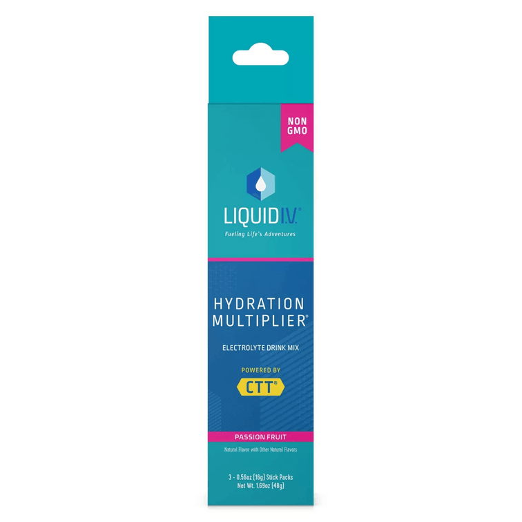 6 boxes - Liquid I.V. Hydration Multiplier Vegan Powder Electrolyte Supplements - Passion Fruit - 0.56oz each