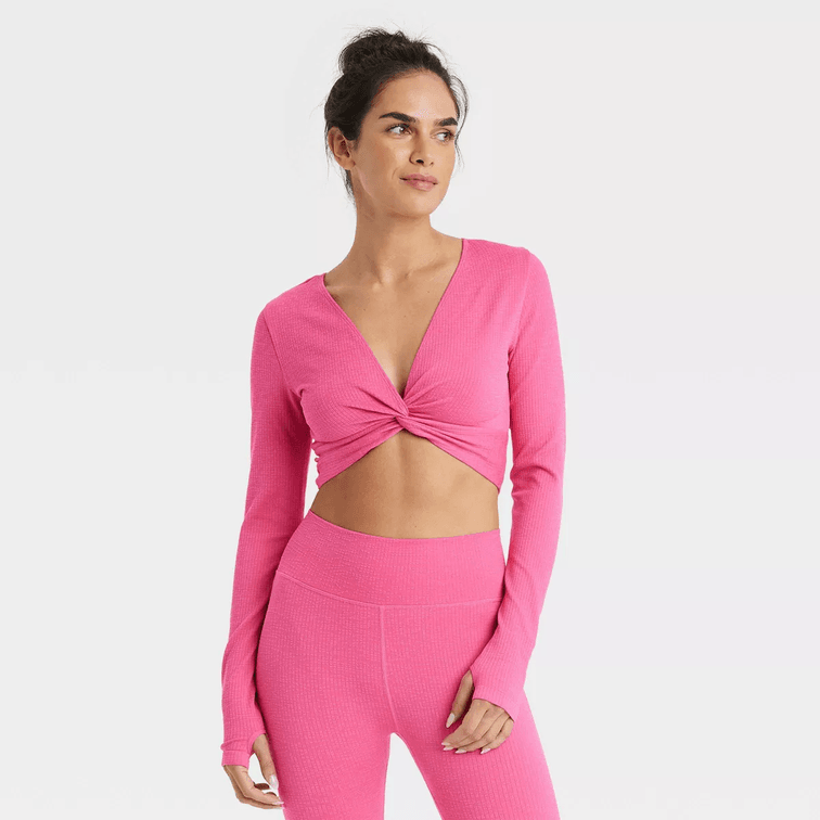 Women's Size Large Wear 2 Ways Long Sleeve Crop Top - JoyLab™