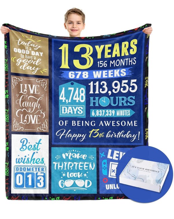 13 Year Old Boy Gift Blanket