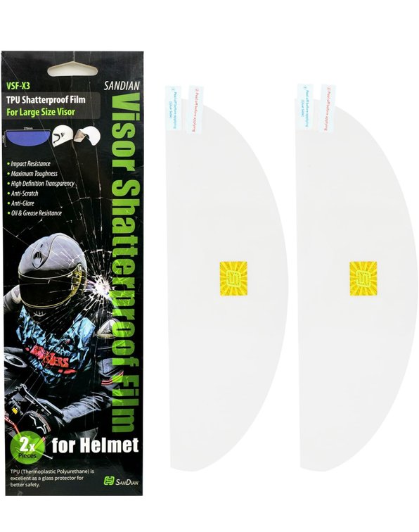 Set of 4 -2 Pack Helmet Visor Shield VSF-X3 Once Direction Curved Shield 