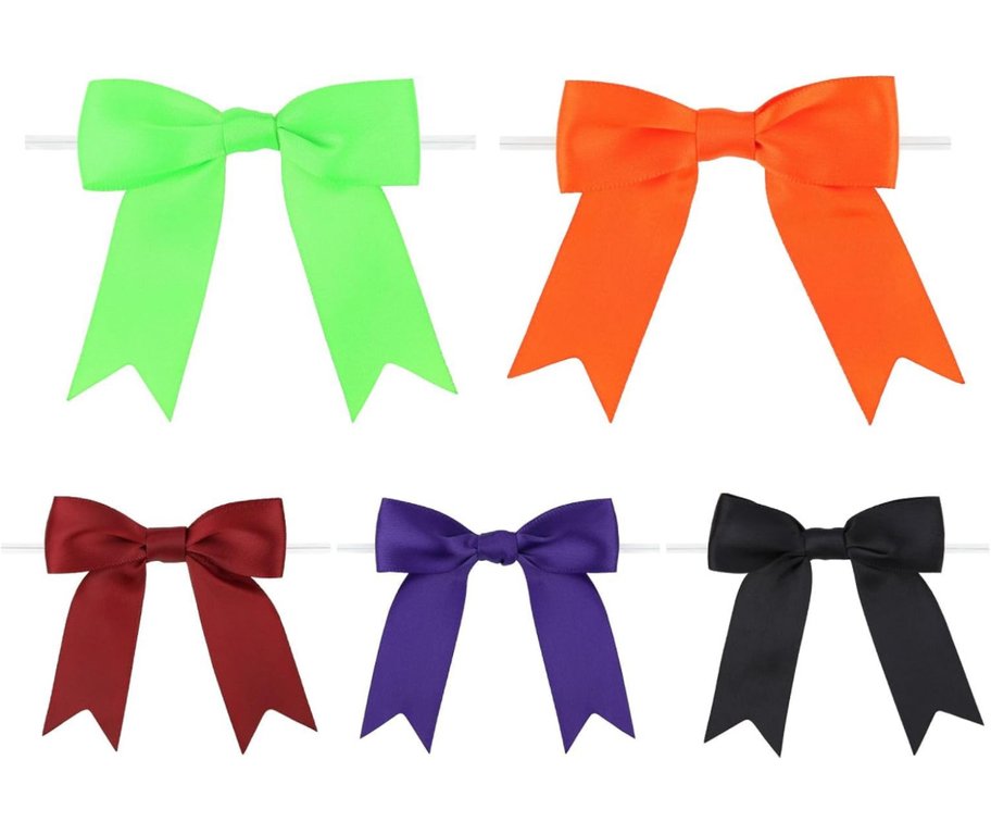 Set of 3 - 50piece Premade Satin Ribbon Bows