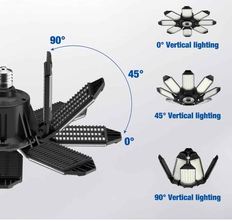 Set of 2 Garage Light Adjustable Panels 