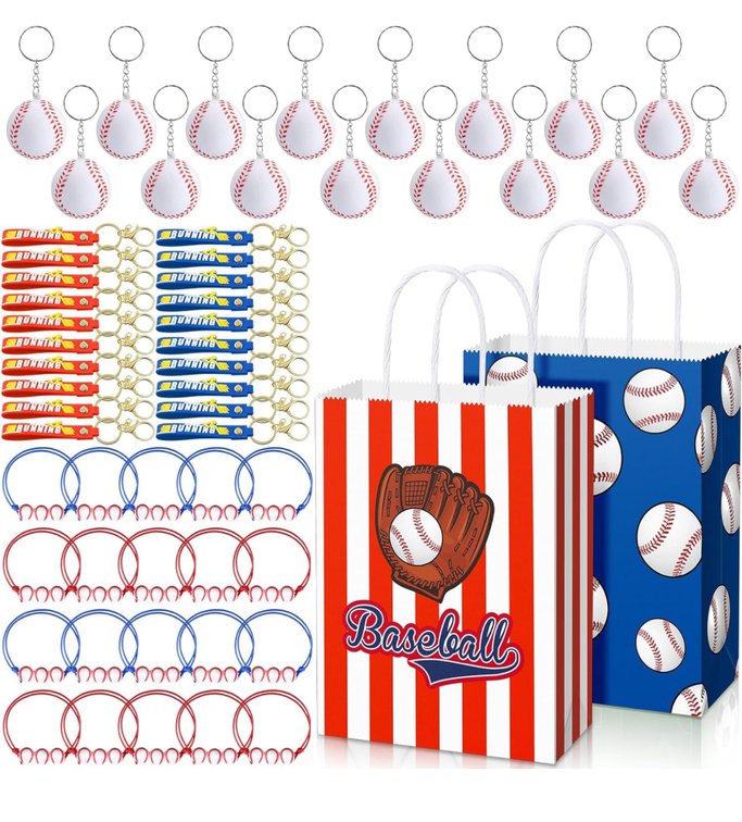 Set of 2 - 72 piece baseball birthday party supplies