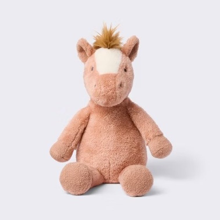 Horse Plush Stuffed Animal - Brown - Cloud Island : Farm Animals Theme, 10" Height