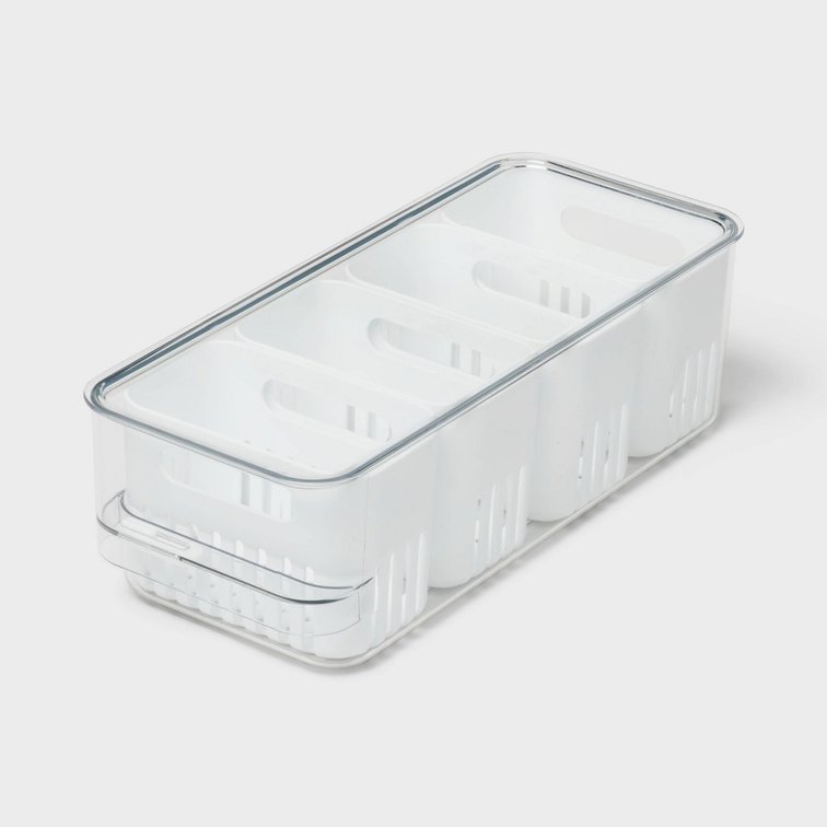 Lidded Fridge Storage with 4 Internal Inserts - Brightroom