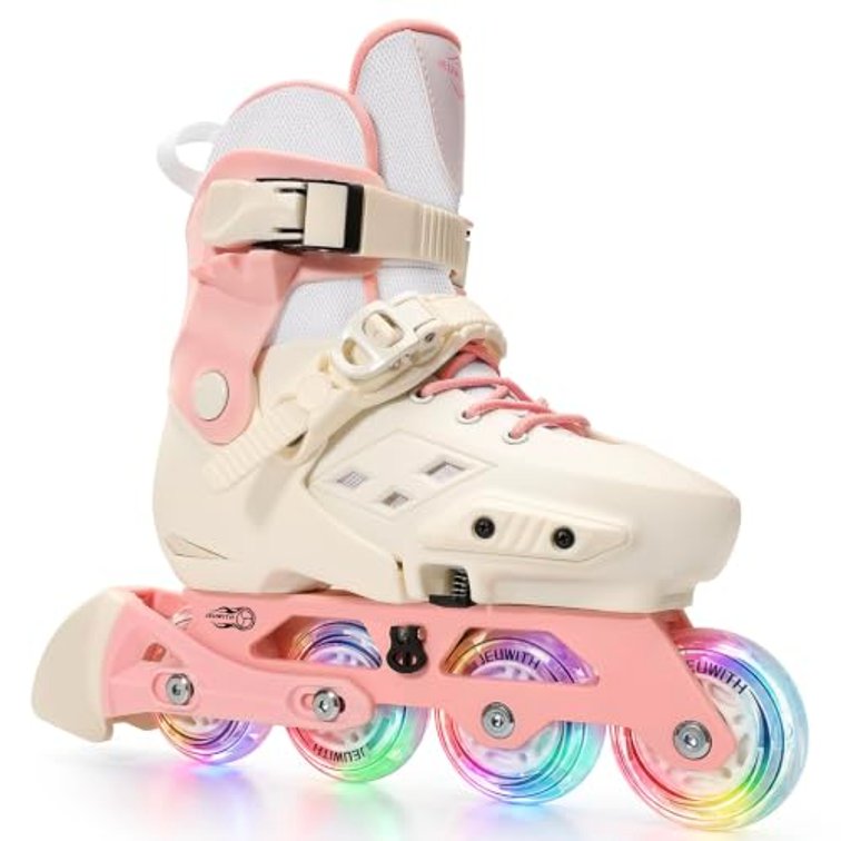 Children Inline Skates Adjustable Flashing,Outdoor Roller Skates for Girl Boy, Professional Fitness Roller Skates Blades for Little Kid
