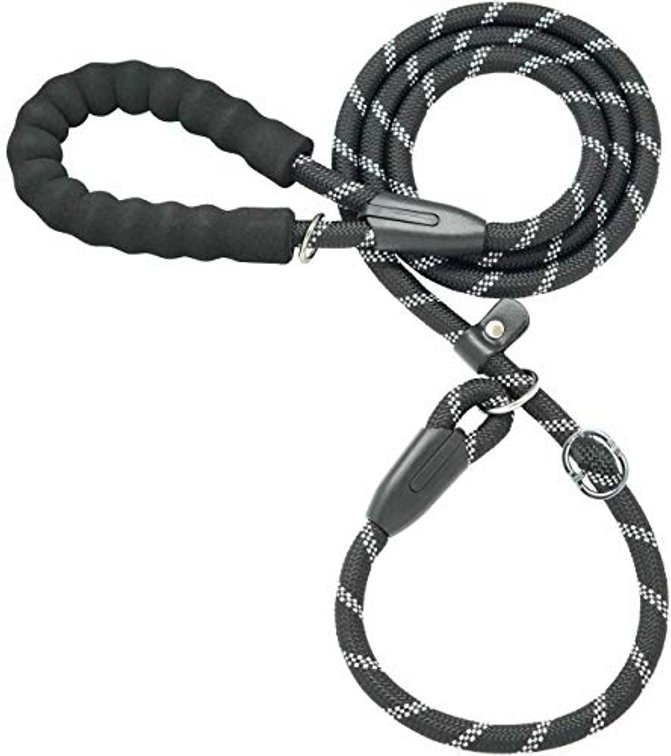 iYoShop Durable Slip Lead Dog Leash, 1/2" x 4 FT, Black