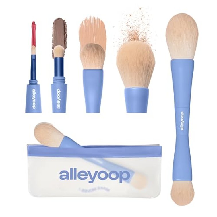 Alleyoop Overachiever 4-in-1 Retractable Travel Makeup Brush Set