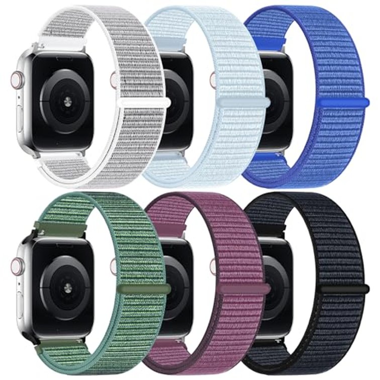 ONFNZ 6 Pack Nylon Bands Compatible with Apple Watch Bands for Women Men