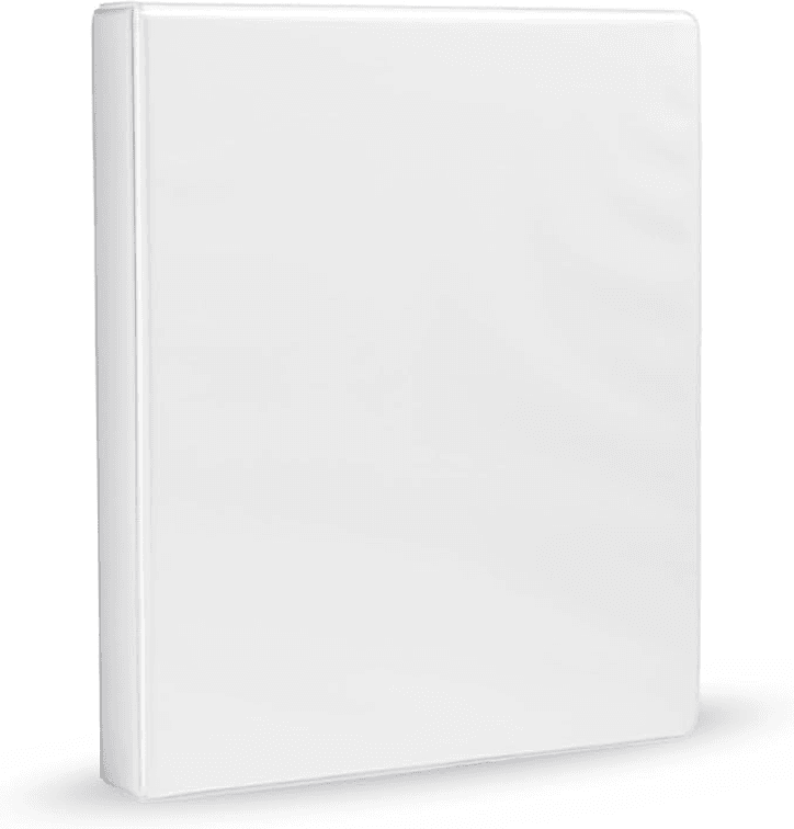Amazon Basics 3-Ring Binder, 1-Inch, Customizable, with Pockets for Organization, White, 1-Pack