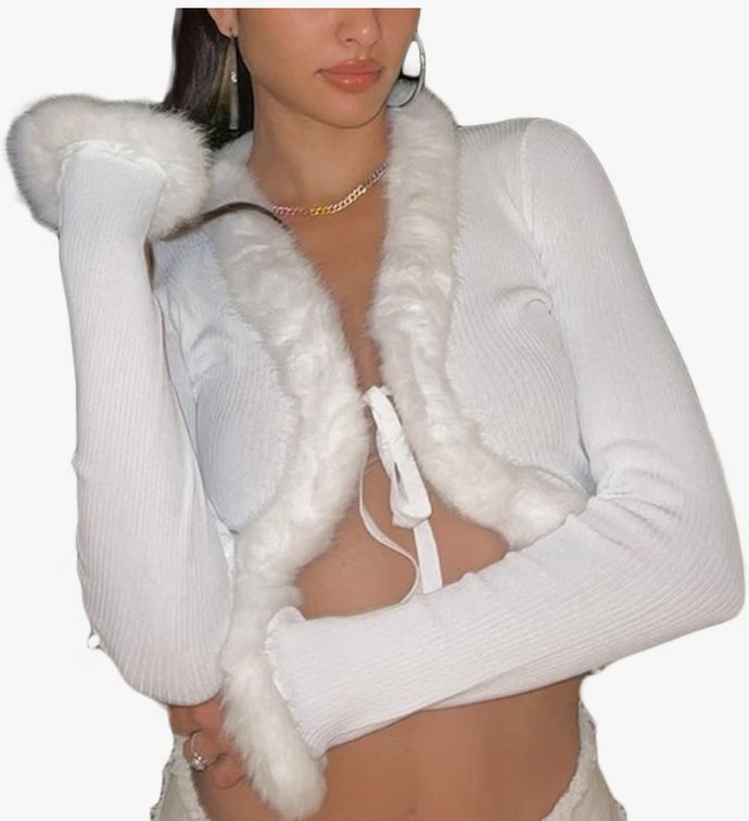 Size XS Women long sleeve tie-up cardigan
