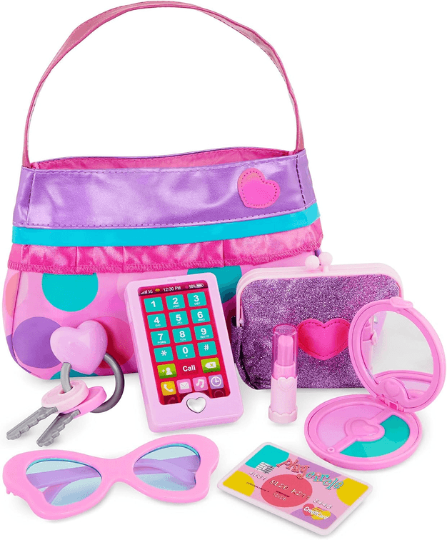 Battat Toy Purse, Play Circle Princess Purse Set, Dress-Up Play, Playset