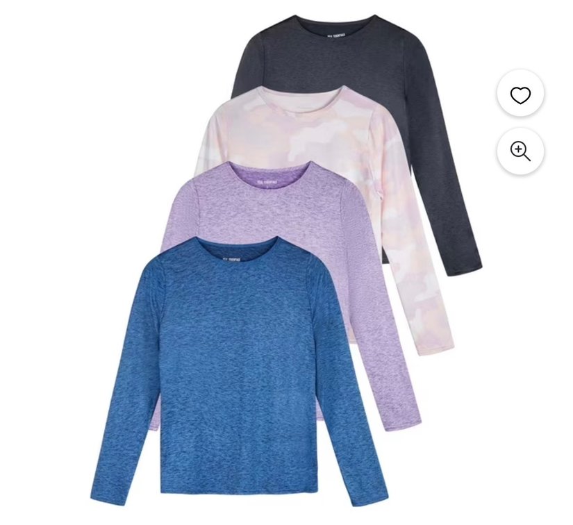 Size 2X - 4 Pack Ladies Long Sleeve Dry Fit Shirt