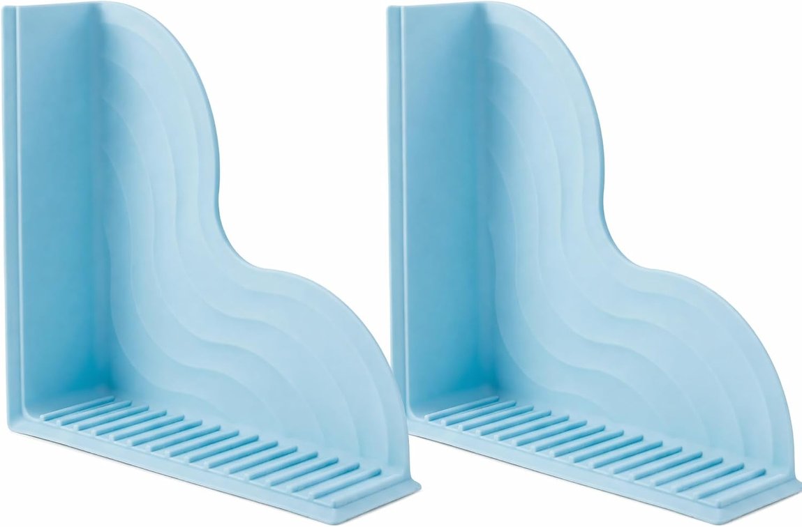 GRAY NOT BLUE - Silicone Bathtub Splash Guard with Suction Cups, Blue