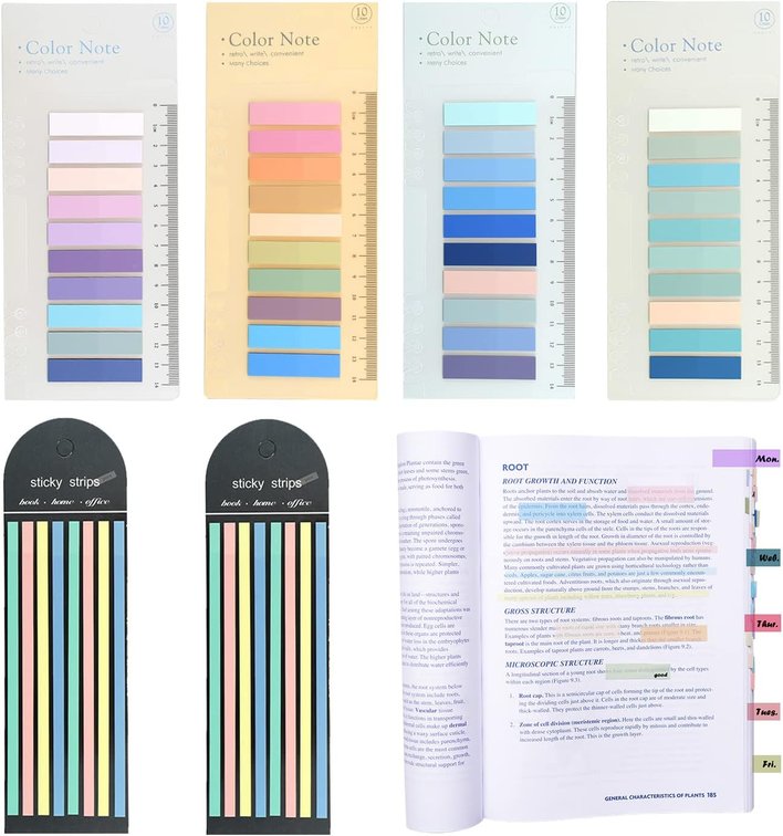Sticky Tabs, Book Tabs for Annotating Books,1120 Pcs