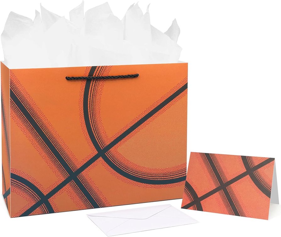 Oletx 13" Basketball Party Favor Gift Bags,Basketball Gift Wrapping Bag