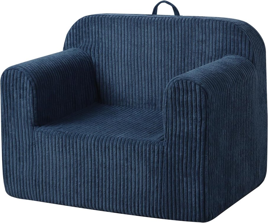 Getifun Foam Kids Sofa, Comfy Toddler Couch, Soft Toddler Armchair for Boys and Girls (Blue)