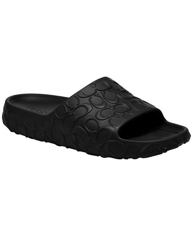 Size 12 COACH Men's Bay Slip-On Slides - Black - 12M