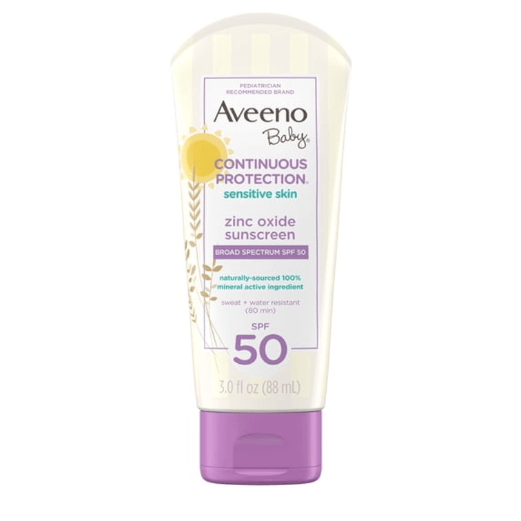 Aveeno Baby Continuous Protection Mineral Baby Sunscreen SPF50 3 Fl oz