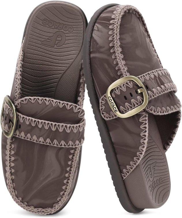 Size 9 Clogs for Women Ladies Mules Sandals Shoes Cushioned Comfortable Comfy Arch Support 2026 Summer Slip On Orthopedic Orthotic Plantar Fasciitis Closed Toe Casual Walking Brown Size 9