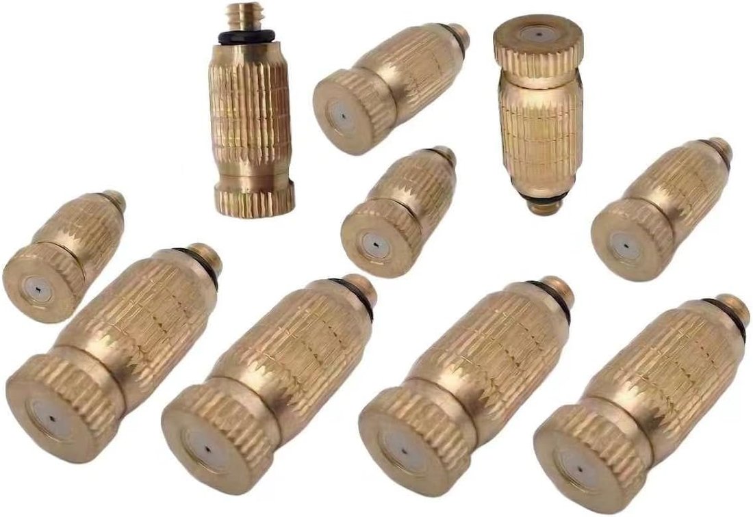 Brass Misting Nozzles 10 Pack   High Pressure Mist Spray Heads