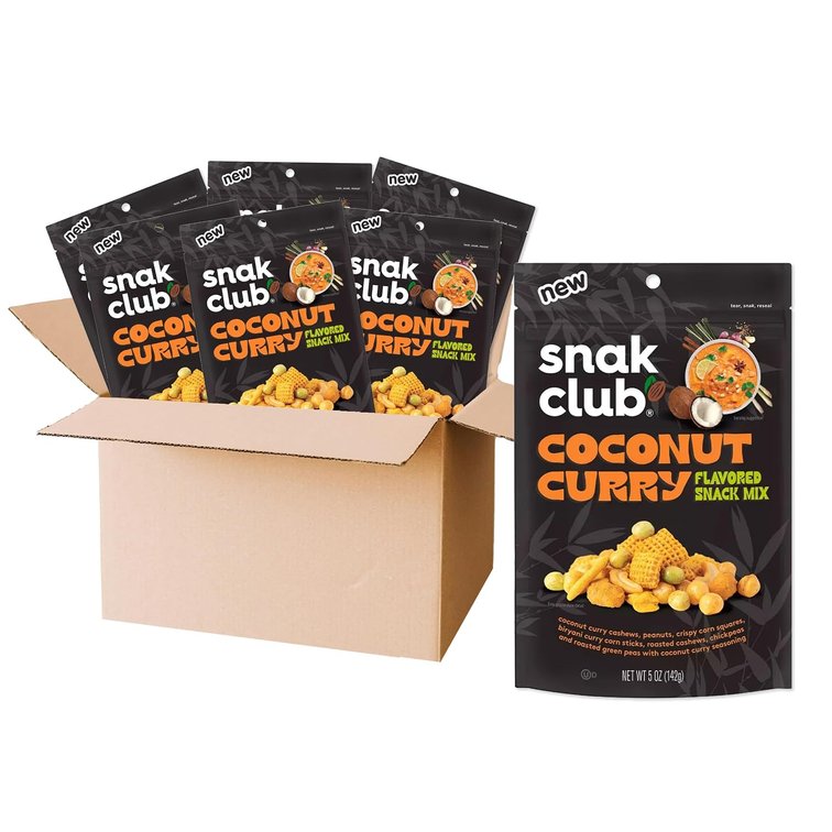 Snak Club Coconut Curry Snack Mix - 5oz, 6-Pack