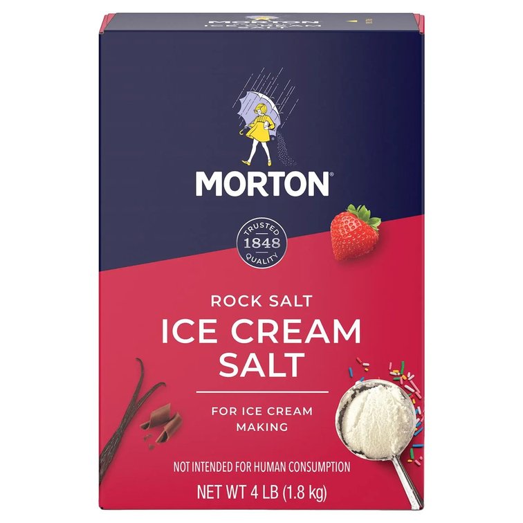 SET OF 4 Morton Ice Cream Salt 4 lb Boxed Concentrated