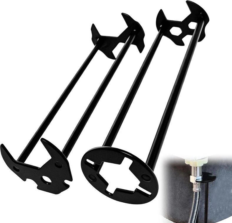 Upgrade 2PCS Multi Stainless Steel Sink Wrench With 12 Universal Sockets