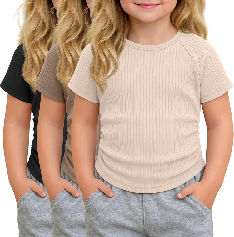 size 18-24 months - 3 Pack Toddler Girl Shirts Summer