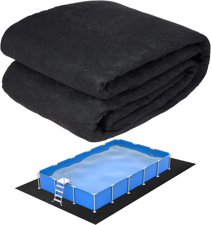 11.1 x 7.5 FT Rectangular Heavy Duty Pool Liner Pad for Above Ground Swimming Pools
