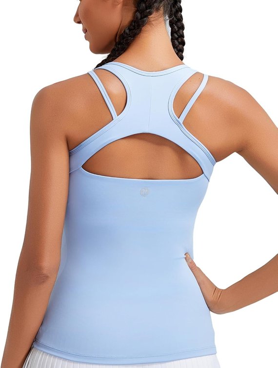 Size XXL RUNNING GIRL Tank Tops with Built in Bras,Workout Racerback Tank Tops for Women Athletic Yoga Top