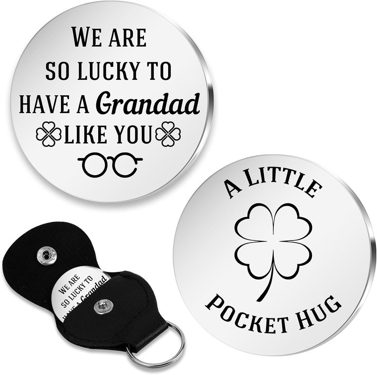 Best Grandpa Gifts Fathers Day Pocket Hug Gifts for Grandpa Birthday Gift for Grandfather Nonno Abuelo from Granddaughter Grandson Father's Day Grandfathers Day Gift Grandparents Day Christmas