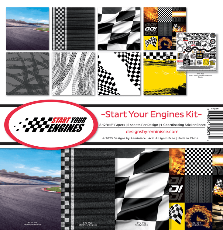Reminisce Collection Kit 12"X12"-Start Your Engines