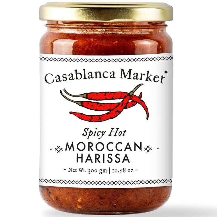 Casablanca Market Harissa Gourmet Hot Sauce  Harissa Sauce   Moroccan North African Spice Best Hot Sauce Gift Harissa Seasoning   Harissa Spice Red Hot Sauce   Harissa Paste Hot Sauces (10.5oz)